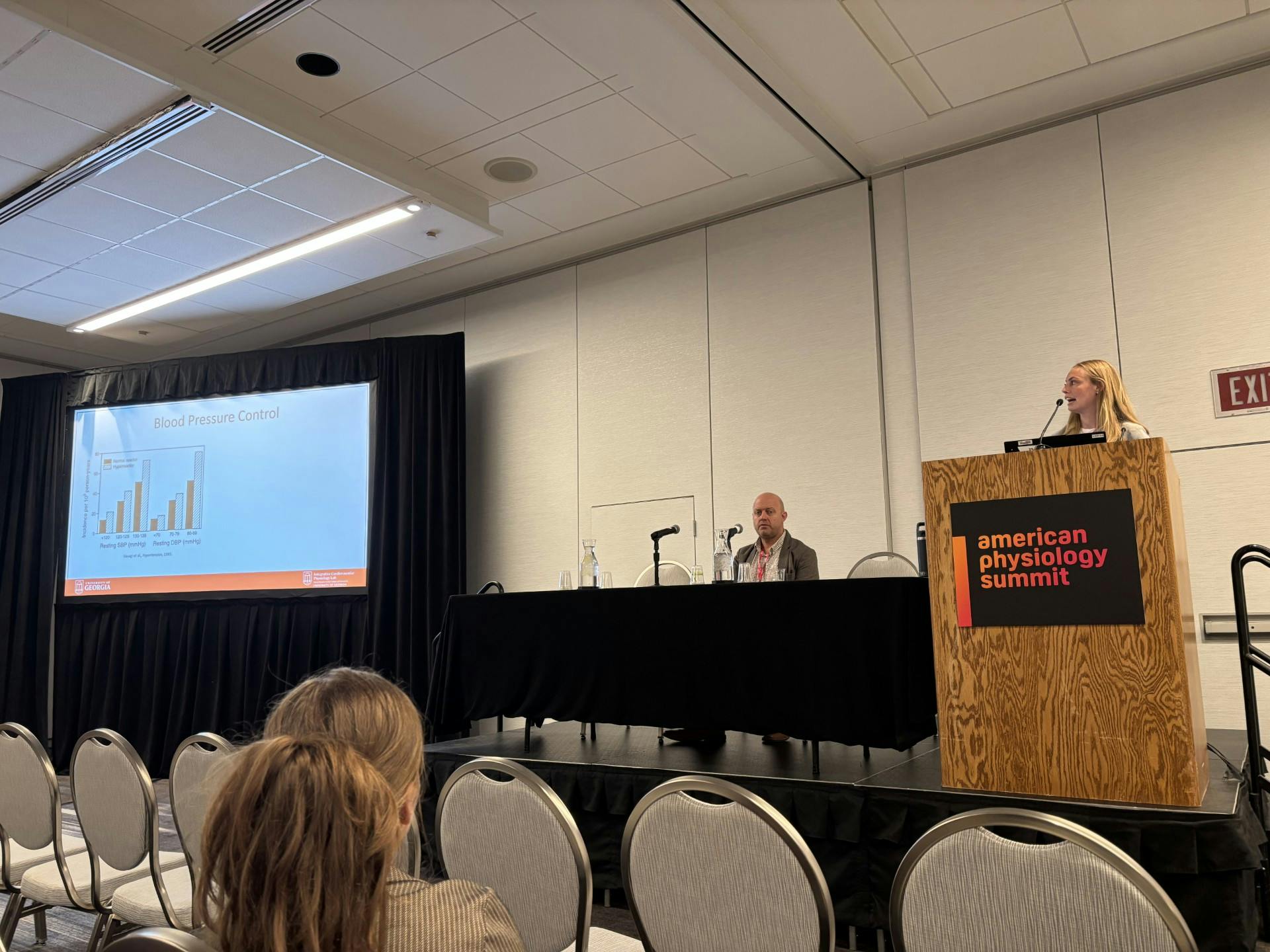 Emily Haskell giving an oral presentation at the 2026 American Physiology Summit
