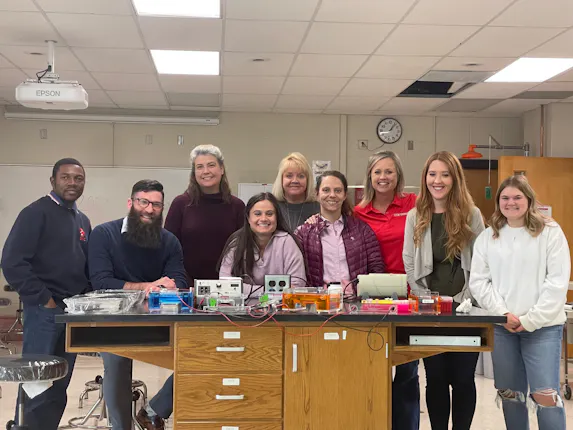 The Sistemas team with partnering teachers at our teacher workshop day