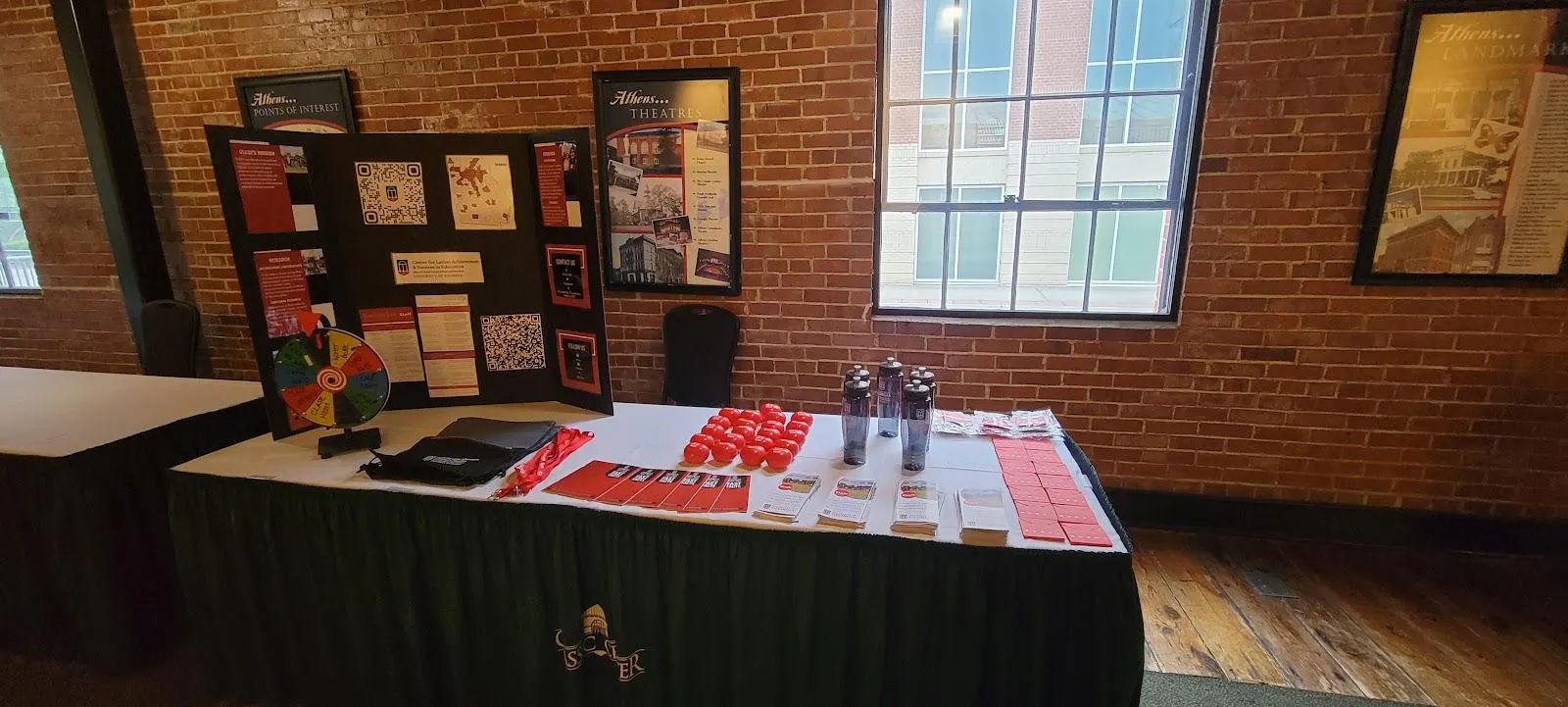 Table setup at community event